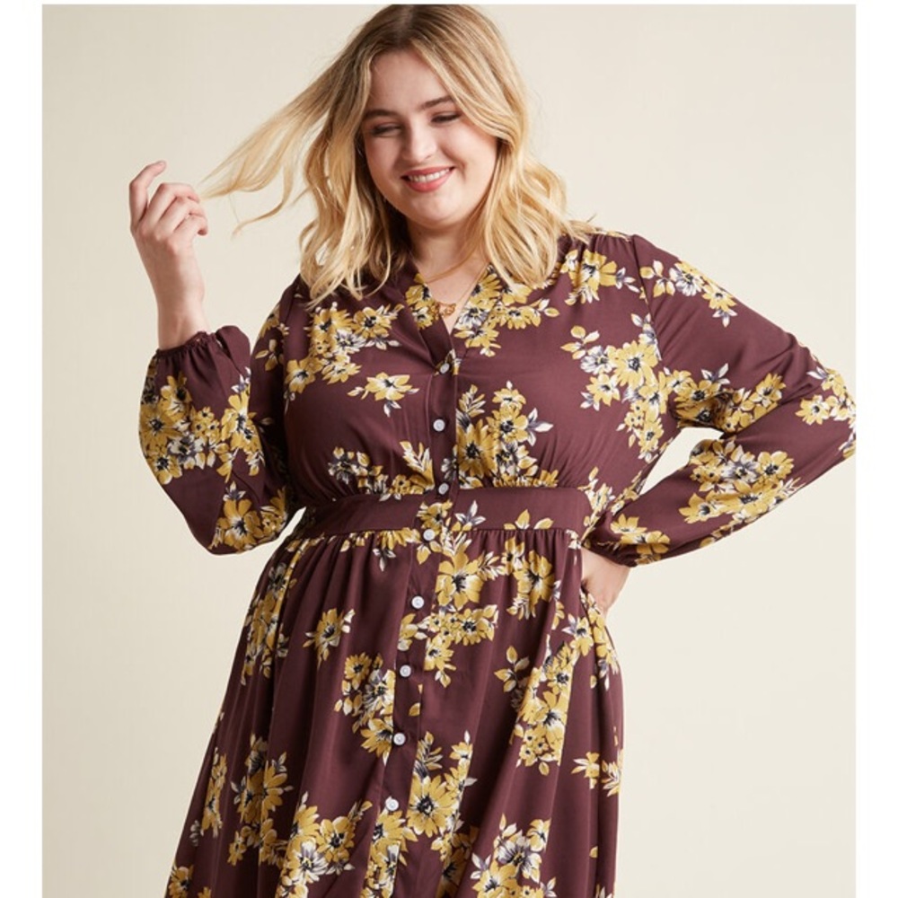ModCloth Work button up shirt dress